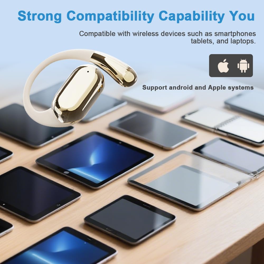 OWS AI Translator Earbuds, Bluetooth Connection AI Translation Headphones, 144-Language Real-Time Translation Earphones, AI Translating Device for Travel, Meeting, Learning, Sport (Skin)